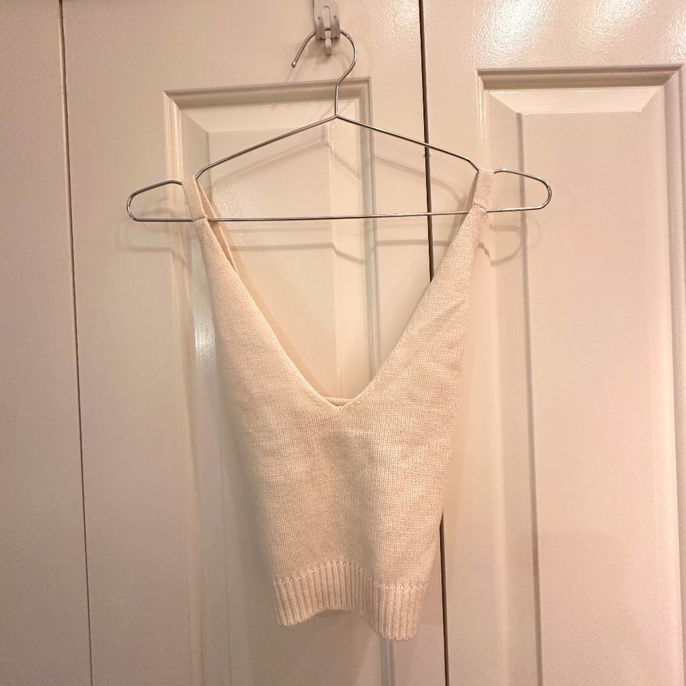 Cream, Chris Cross, Knit, Crop Top | Size M